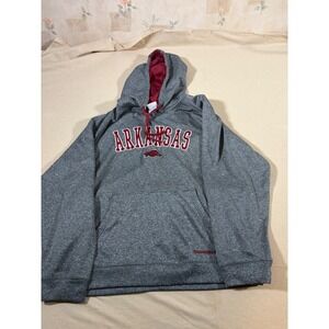Knights Apparel Arkansas Razorbacks Hoodie Mens Large Grey Maroon Embroidered